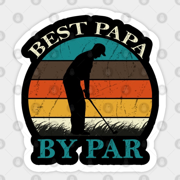 Best Papa By Par Sticker by DragonTees
